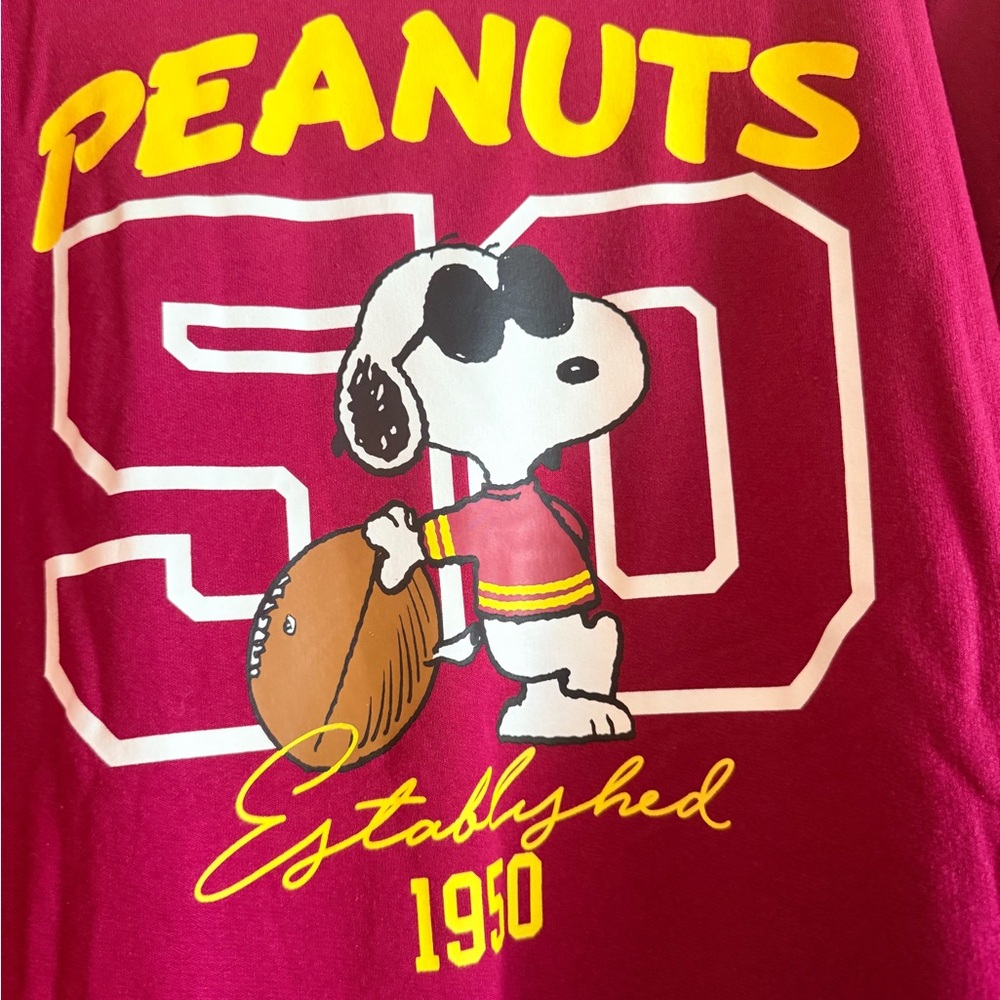 Peanuts Maroon Sweatshirt - Picture 4 of 5